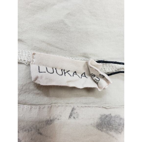 Luukaa Tan Button Down Long Sleeve Size 3 Adjustable Collar Jacket w/ Pockets - Picture 4 of 7